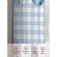 thumbnail image 6 of Summer Ocean Seashell Sheer Curtains 63 Inch Long 2 Panels, Nautical Sea Watercolor Blue Starfish Coral Plaid Light Filtering Rod Pocket Curtains, Sheer Voile Drapes for Living Room Bedroom, 52"x63", 6 of 8