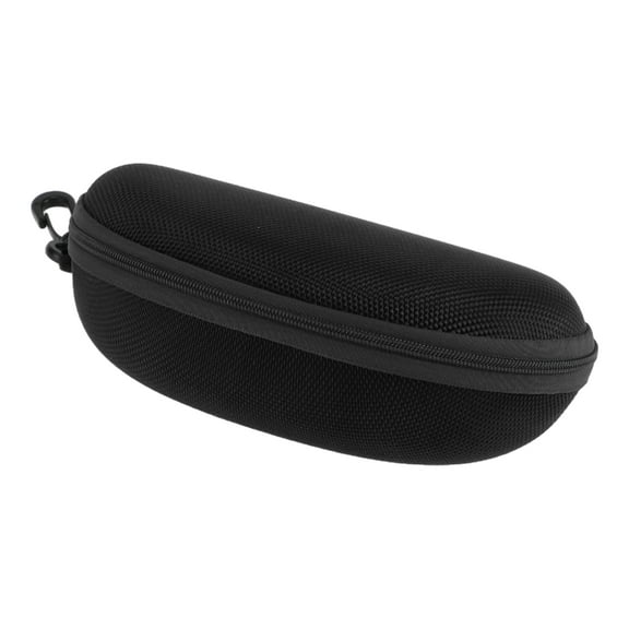 Unique Bargains Zipper Eyeglasses Bag Simple Portable Eyeglasses Storage 7.09"x3.15"x2.56" Black