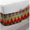 thumbnail image 2 of Ambesonne Multi-color Gathered Microfiber Bed Skirt, Full, 2 of 2