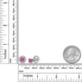 thumbnail image 6 of Gem Stone King 925 Sterling Silver Earrings Round Pink Moissanite and Moissanite (2.02 Cttw), 6 of 6