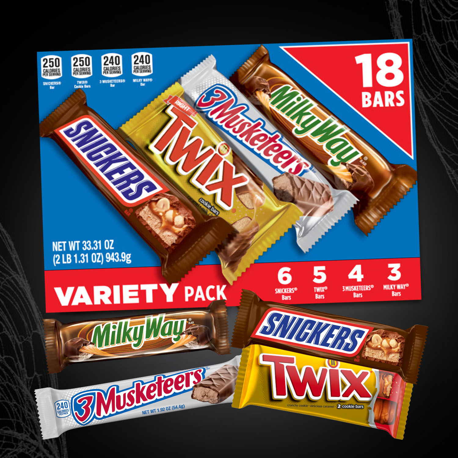 Snickers, Twix, Milky Way & 3 Musketeers 18-Bar Pack photo 3