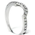 thumbnail image 1 of .25Ct Curved Real Diamond Notched Wedding Ring Enhancer 10K White Gold 10 Karat, 1 of 2