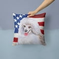thumbnail image 2 of Carolines Treasures BB9683PW1414 Medium White Poodle Patriotic Fabric Decorative Pillow  14Hx14W multicolor, 2 of 4