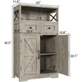 Veanerwood Rustic Farmhouse Storage Cabinet with Drawers and Shelves ...