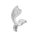 thumbnail image 3 of Sterling Silver Rhodium-Plated Polished Crystal Mermaid Tail Chain Slide, 3 of 4
