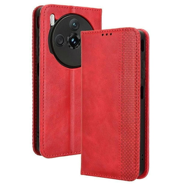 For ZTE nubia Z60S Pro 5G Leather Case Wallet Stand Retro Texture Phone Cover - Black