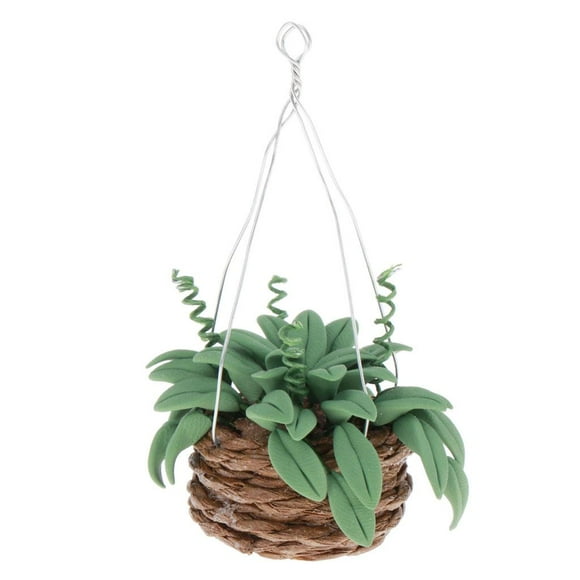 Planta en miniatura colgante CUTICAT 1:12 decoración de hadas verde 3x3x7cm