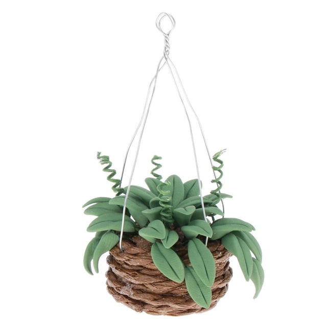 Planta en miniatura colgante CUTICAT 1:12 decoración de hadas verde 3x3x7cm
