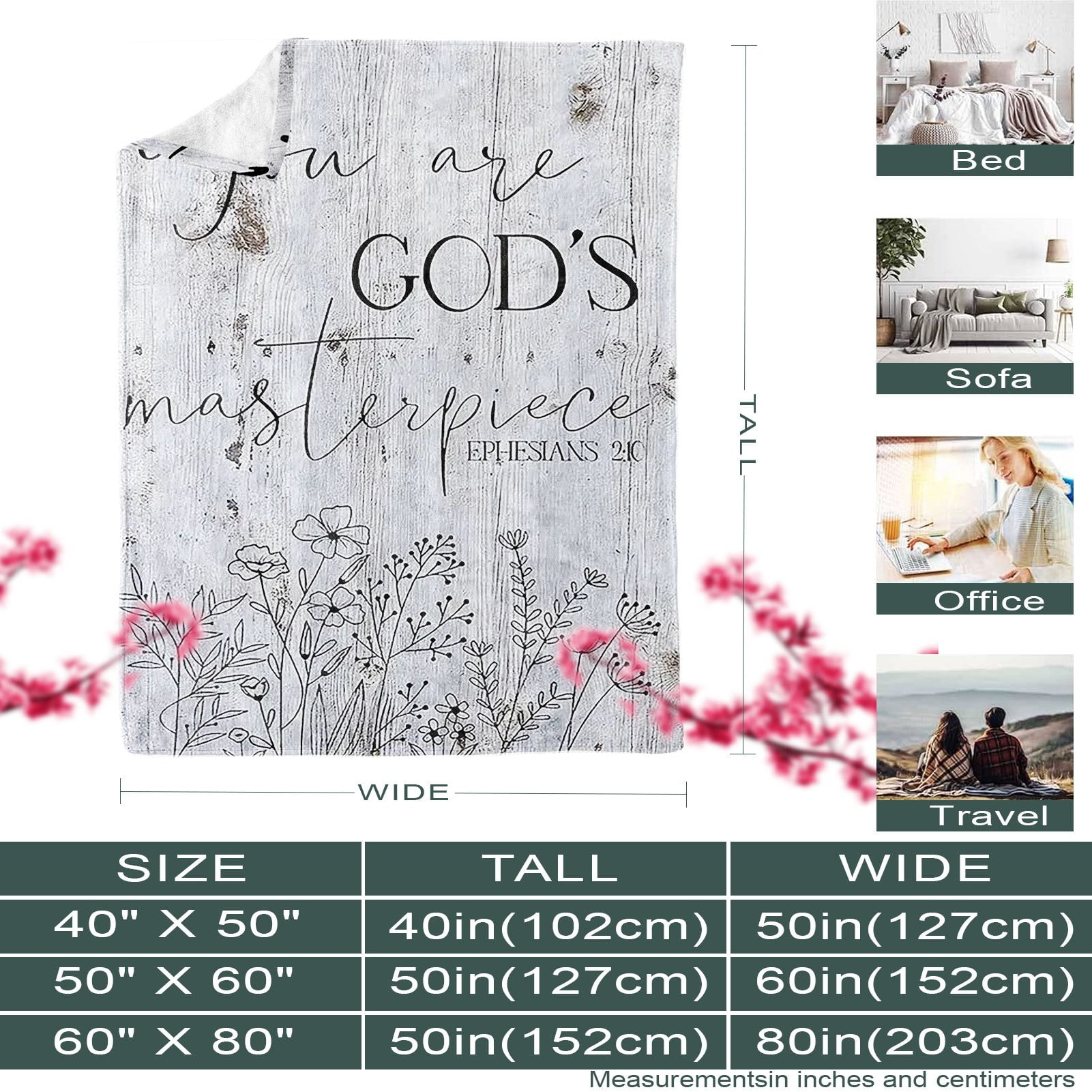 Christian Gifts for Women Christian Blanket for Women -God Say You Are- Faith Religious Gifts Spiritual Inspirational Gifts Confirmation Gifts for Catholic Gifts