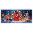 thumbnail image 3 of 7x16 ft Christmas Banner Cover, Garage Door Christmas Cover Winter Snow Scene Outdoor Large Garage Door Decors Xmas Candyland Village Backdrop for Wall House Holiday Party Decor, 3 of 5