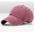 thumbnail image 1 of LinYooLi 13 Color! High Quality Washed Cotton Adjustable Solid Color Baseball Cap Unisex Couple Cap Fashion Leisure Dad Hat Snapback Cap, 1 of 6