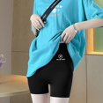 thumbnail image 1 of Pantalones cortos de motorista sin costuras para mujer, pantalones cortos de ciclismo negros a la altura de la rodilla, informales, de cintura alta, a la moda, para verano Tan Jianjun unisex, 1 of 2