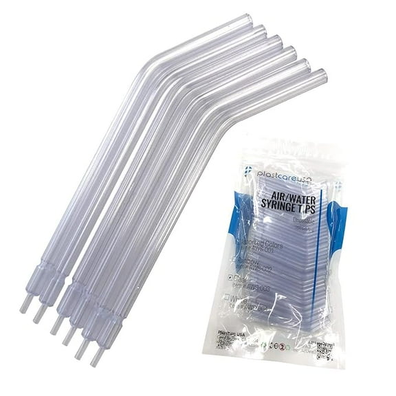 250 Air-Water Syringe Tips Disposable Spray Nozzles (Clear)