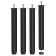 thumbnail image 1 of Uxcell 4 Paquete de Patas de Soporte para Marco de Cama de Altura Ajustable (350mm-385mm/13.8"-15.2"), Negro, 1 of 5