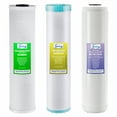 thumbnail image 2 of iSpring F3WGB32BKDS 4.5” x 20” 3-Stage Whole House Water Filter Replacement Pack with Polyphosphate Anti-Scale, GAC+KDF, and CTO Carbon Block Water Filters, Fits WGB32B-KDS, 2 of 9