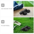 thumbnail image 3 of BESTYASH 4 Pcs Rondelles de Hockey d'Intérieur PU Noir pour Entraînement Débutants, 3 of 8