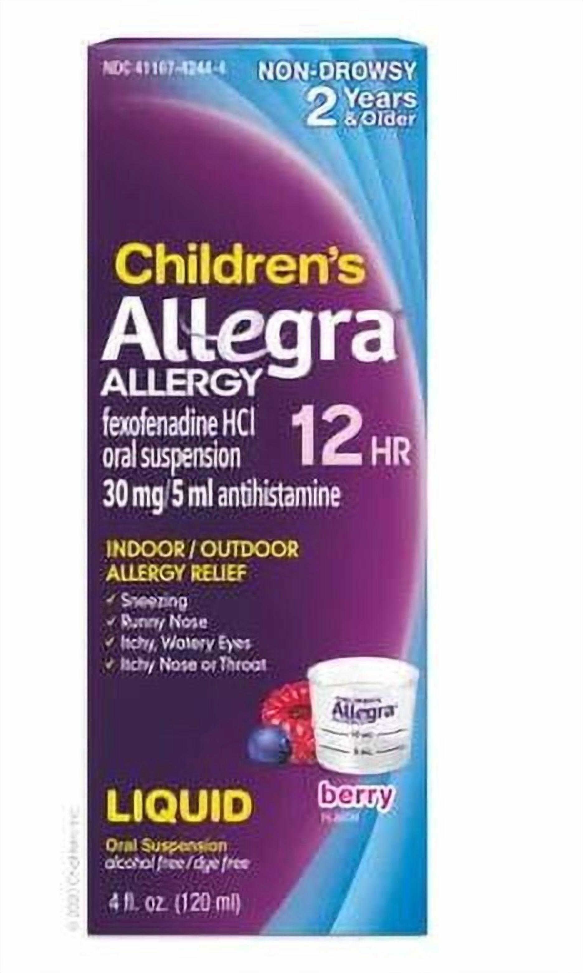Allegra Children's Allergy Oral Suspension Berry Flavor 4 oz (Pack of 2)