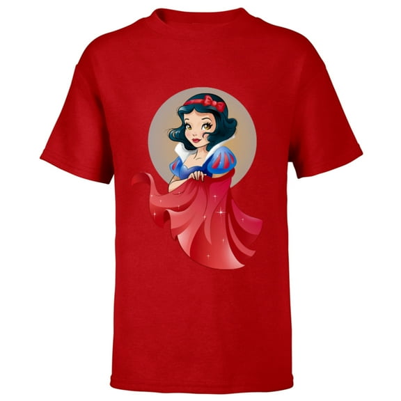 Disney Snow White Stylized T-Shirt - Short Sleeve T-Shirt for Kids - Customized-Red