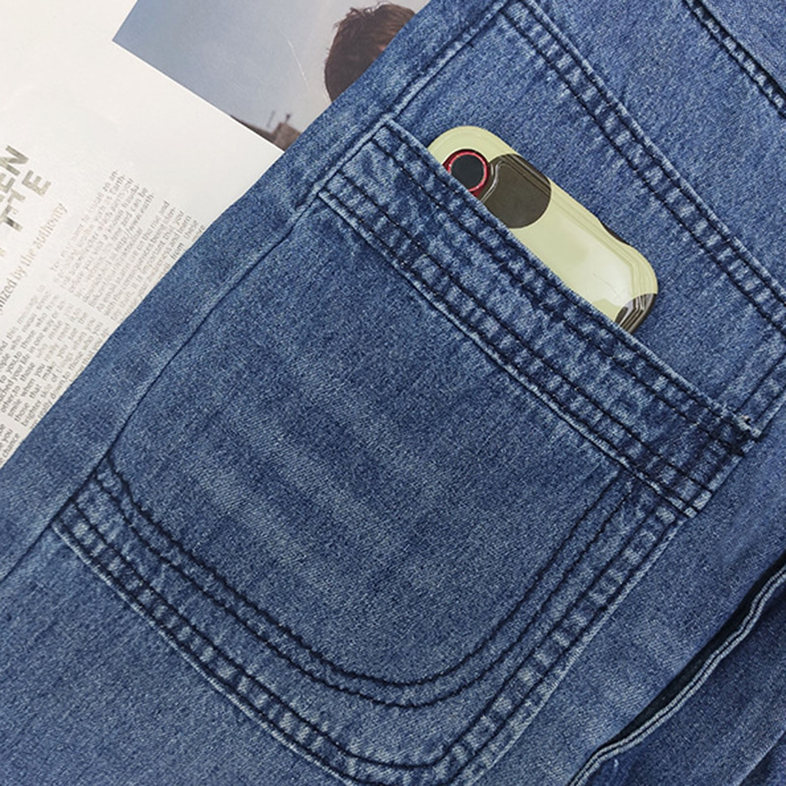 Womens Pants Womens Jean Dress Pants Wide Leg Jeans for Women Stretch High Wasited Elastic Waist Bell Bottom Baggy Pants Adult Female Clothes Blue