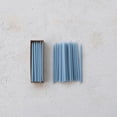 thumbnail image 3 of Creative Co-Op 24-Piece Unscented Thin Taper Candles in Box, Light Blue, 3 of 3