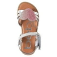 thumbnail image 5 of bebe Girls' Sandals - Kids' Open Toe Summer Shoes, Perfect Flat Sandals for Girls with Rhinestone (Little Girl/Big Girl), 5 of 9