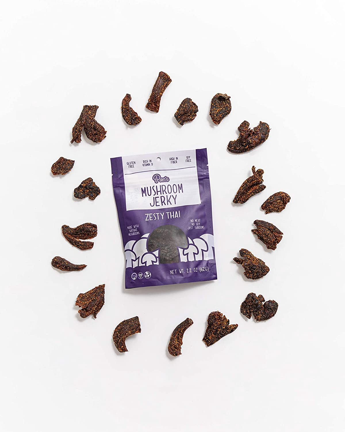 JERKY MUSHRM ZESTY THAI Pack of 6