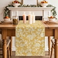 thumbnail image 2 of Table Runners 90 Inches Long Dress Scarves, Botanical Rose Farmhouse Coffee/Dining/Kitchen Table Decor Table Runner for Living Room, Vintage Turmeric Yellow Floral Leaf Farmhouse 13x90 Inch, 2 of 9