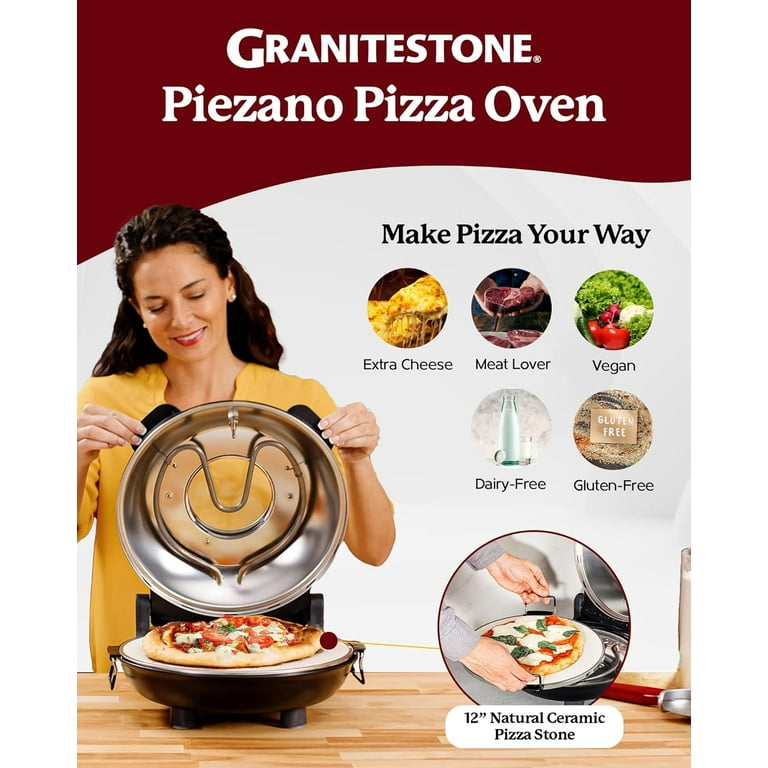 12 in. Teal Pizza Maker Electric Countertop Oven and Griddle Indoor Gr
