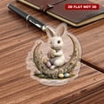 thumbnail image 4 of Rotating acrylic display featuring a realistic bunny on an Easter Crescent holding intricately detailed Easter eggs in ultra high definition against a white background, 4 of 8
