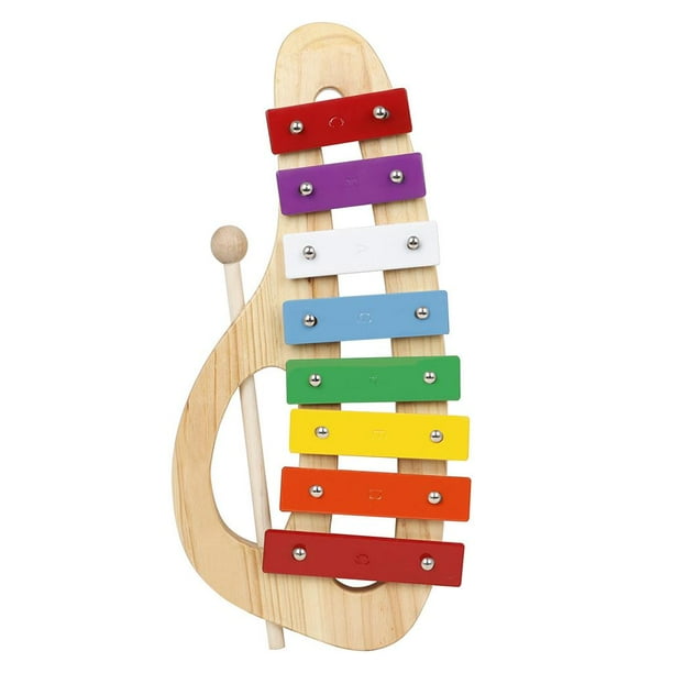 Xilófono de mano para niños, juguete, 8 notas, instrumentos de , juguetes, regalos de entrenamiento, percusión, multicolor, xilófono educativo