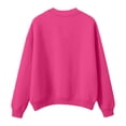 thumbnail image 4 of Resicozy Oversized Sweatshirt for Women Crewneck Solid Color Pullover Soft Trendy Sweatshirt Plus Size Hot Pink XL, 4 of 5
