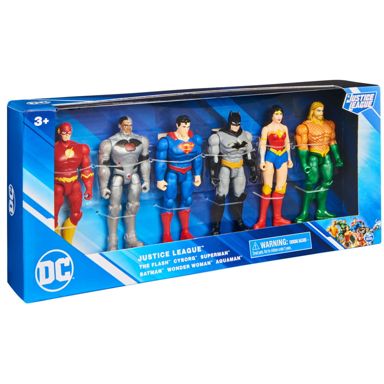 DC Comics Theatrical Multi-Pack (Limited Edition), 6 Super Hero Action  Figures, WB Anniversary Collectible, Superhero Kids Toys for Boys Ages 3+