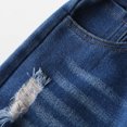 thumbnail image 6 of CYRBOKO Jeans for Boys, Elastic Waist Loose Ripped Cotton Denim Pants Dark Blue Size 7/8 T, 6 of 9