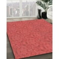 thumbnail image 3 of Ahgly Company Machine Washable Indoor Square Transitional Red Area Rugs, 4' Square, 3 of 7