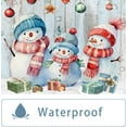 thumbnail image 2 of Merry Christmas Shower Curtain, Snowman Xmas Pine Trees New Year Holiday Winter Snowflake Wood Board Shower Curtains Decor for Bathroom Set, Fabric Cloth Waterproof with 12 Hooks, 72x72 Inch, 2 of 6