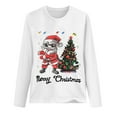 thumbnail image 3 of Babysbule Christmas Tops for Women MERRY CHRISTMAS Printed Women Casual Long Sleeve Round Neck Sweatshirt Pullover Blouse, 3 of 6