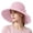 Pink, variant on Women’s Lightweight Stowable Pointed Witch Headwear with Wide Flat Brim for Holiday Parties Pink