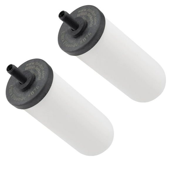 British Berkefeld Doulton W9120133 Ultra Fluoride Ceramic Drinking Water Filter Candle Cartridge, Pack of 2