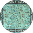 thumbnail image 1 of Ahgly Company Indoor Round Animal Light Blue Traditional Area Rugs, 8' Round, 1 of 4