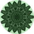 thumbnail image 1 of Ahgly Company Indoor Round Patterned Pastel Green Area Rugs, 6' Round, 1 of 6