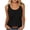 Black, variant on Women's Tank Tops Summer Sleeveless Top Crew Neck Basic Pleated Loose Fit Casual Tunic Blouses White 2XL