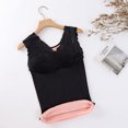 thumbnail image 6 of Thermal Tank Top Women Fleece Small V Neck Fitted Fleece Lined Thermal Sleeveless Tops Camisole Warm Base Layer Vest Cold Weather Black, 6 of 6