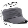thumbnail image 6 of Cadet Army Cap Military Style Adjustable Flat Top Cap Unisex Basic Baseball Hat for Men Women, 6 of 6