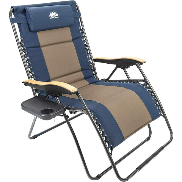 Coastrail Outdoor Zero Gravity Chair, Extra Wide Folding Padded Outdoor Chair