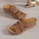 thumbnail image 4 of Amzcrzy Zapatos de mujer,Zapatos de mujer,Zapatillas de mujer, Sandalias informales de cuña para mujer, de color liso, de tacón bajo, ortopédicas, a la moda Sandalias Mujer Zapatillas De Casa, 4 of 9