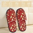 thumbnail image 2 of Fotbe Fire Extinguisher Pattern Women's Fuzzy Slippers Plush Slippers Fluffy Winter House Shoes Indoor and Outdoor-Medium, 2 of 8