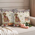 thumbnail image 2 of Fall Pumpkins Outdoor Waterproof Pillow Covers, Thanksgiving Flowers Grape Autumn Deciduous Decorative Square Throw Pillowcase Sofa Cushion Sham for Patio/Couch/Chair, 16"x16" 2 Pack, 2 of 8
