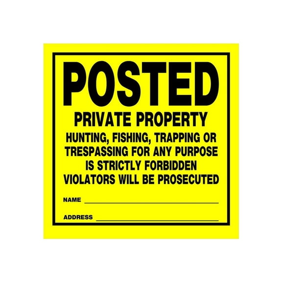 HME Posted Private Property No Trespassing Sign Pack of 12