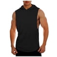 thumbnail image 5 of NOLDARES Men's Cut Off Workout Hoodies Gym Muscle Tank Shirts Sleeveless Training Hoodies(Black,L), 5 of 7