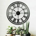 thumbnail image 1 of Weatherproof Garden Clock Retro Roman Numerals Vintage Simple Iron Art Outdoor Clock Battery Operated Silent 40cm, 1 of 4